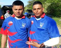 Vijendra Singh (l) and Imtiaz Hassan combined to paralyze Victory with figures of 8-0-16-4 and 8-2-29-3 respectively 