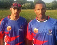Marlon Persaud (l) 4/22 and And Harricharran (r) 98 lead Liberty back to winners row