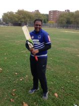 Penn State's Rohit Reddy took 3 catches and scored an unbeaten 42 (22) against Boston U. photo by Dyon Ravello