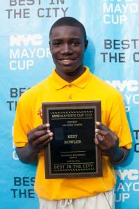 NYC Mayor's Cup 2013 Best Bowler and H.S. for Construction Senior Keifer Phill